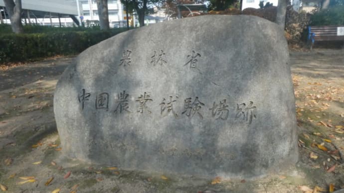 中国農業試験場跡の石碑   in　姫路市田寺東　on　2022-11-9