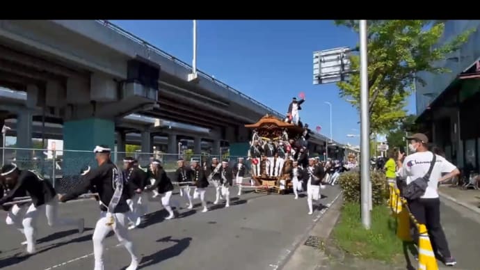上神谷だんじり祭り 試験曳きシーン