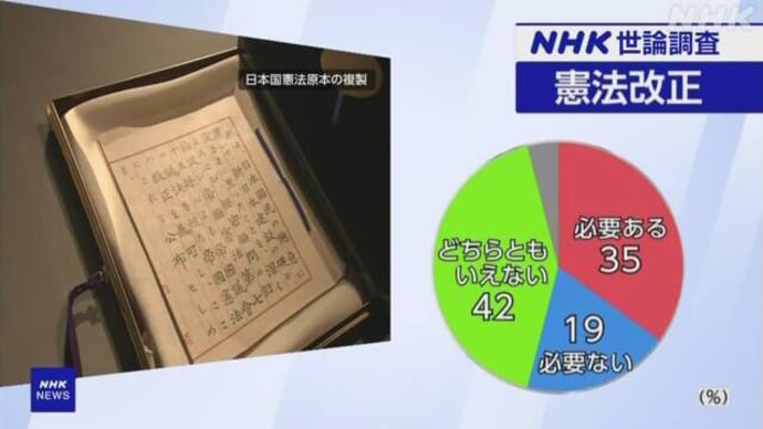 憲法改正の世論調査結果を見て思うこと。〜「世論調査なんてやつは・・・・」〜
