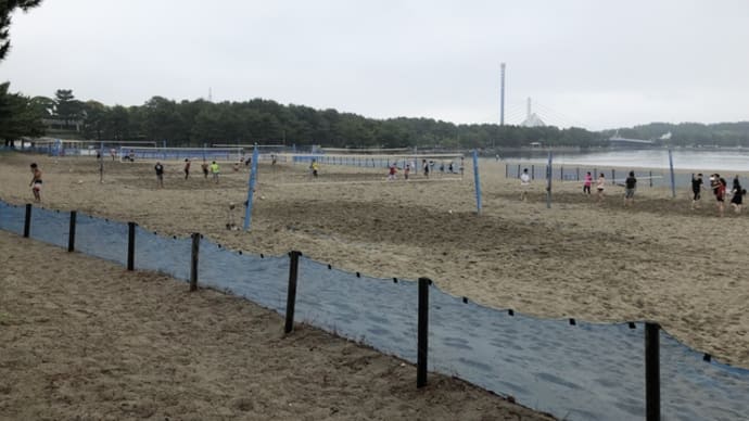 横浜海の公園にて
