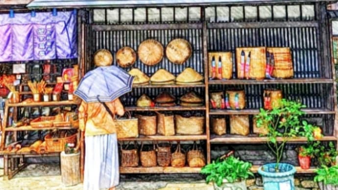 馬籠 昔ながらの店舗