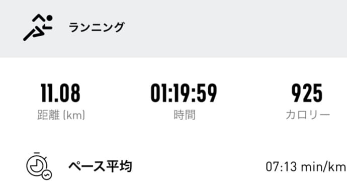 1/8今日のスロージョグ11㎞(そう簡単には…)