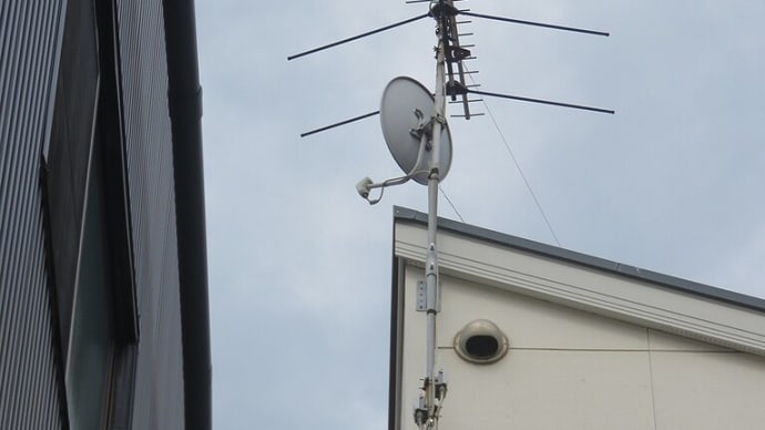 千葉県:市川市南行徳にて、既存アンテナ更新に伴う地デジ/FM&BS混合工事