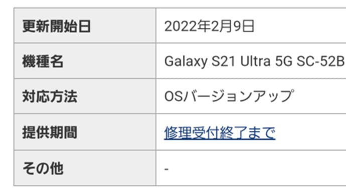 Galaxy S21 Ultra 5G SC-52BにAndroid 12へのOSバージョンアップが配信開始