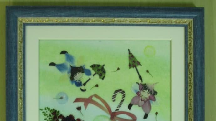 パラソルの妖精(押し花)