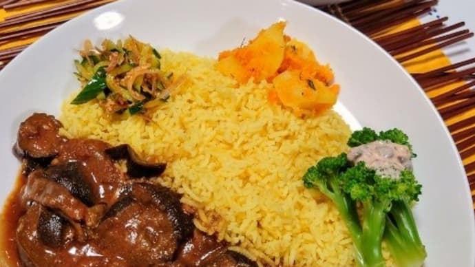 なすと鯖と梅干しのカレー