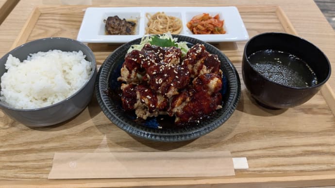博多コリアン食堂 ニューフジヤ ヤンニョムチキン定食