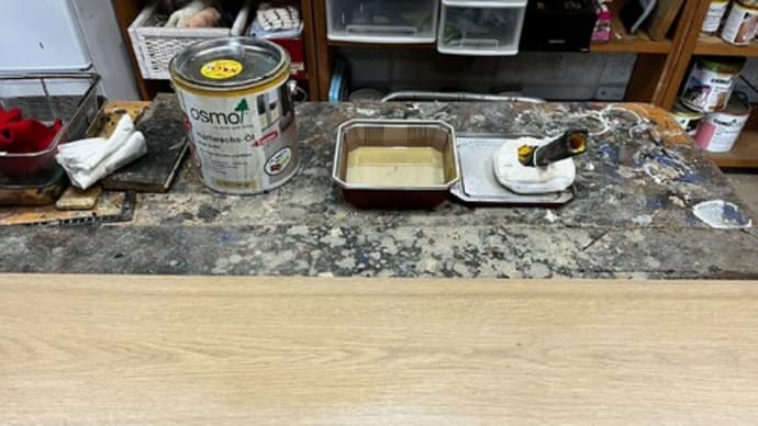 暑すぎてオスモカラーがネバネバ/塗装仕上げフローリング