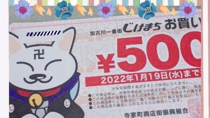 せいもん払いのお買い物券の期限は19日まで