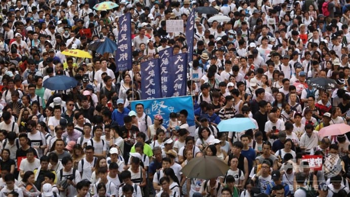 <香港・逃亡犯条例>撤回しない、香港行政トップが明言