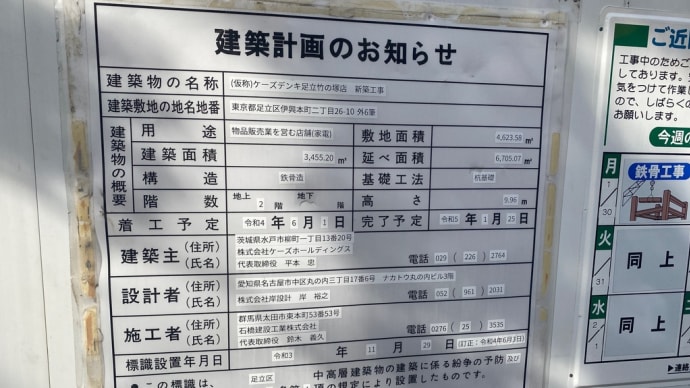 今度は、竹の塚何だー！