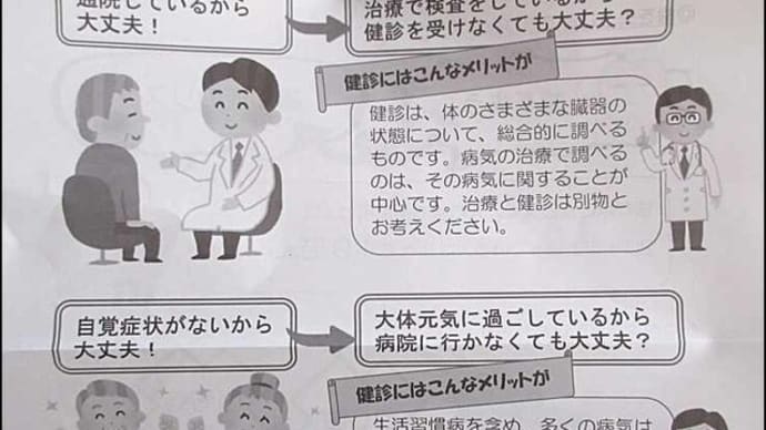 本日の朝一番で、持病の診察と特定健診を受けに罹り付けのお医者さんを訪れて・・・