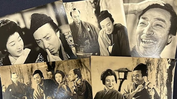 1947年12月公開の正月映画「博多どんたく」阪東妻三郎らの宣材スチール写真