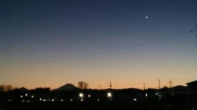 富士山と金星