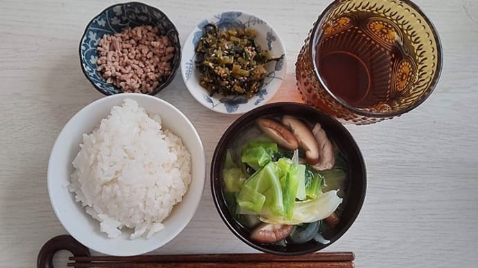 5月5日 豚汁メインの地味ごはん。