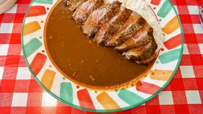 ふくてい(茅場町店)でサービスステーキカレー(2019年7月23日)
