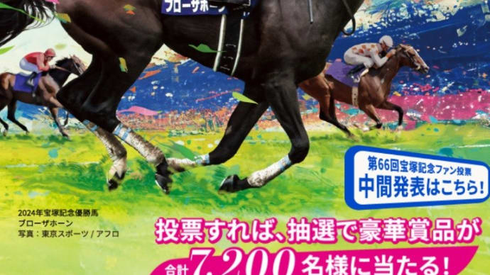 【〆切きょうまで⏰】👑🐴宝塚記念2025 ファン投票😄😄😄