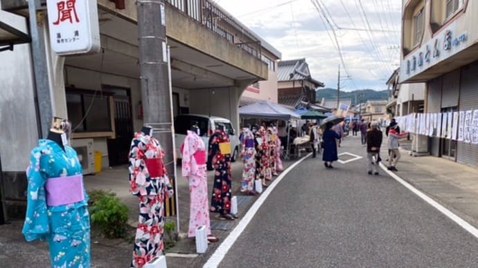 復興祭り開幕 湯浦活性化協議会手ぬぐい祭り