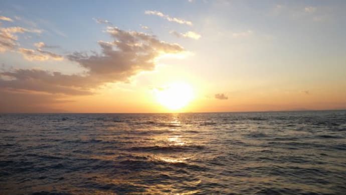 伊予灘の夕景in今出港(11月29日)