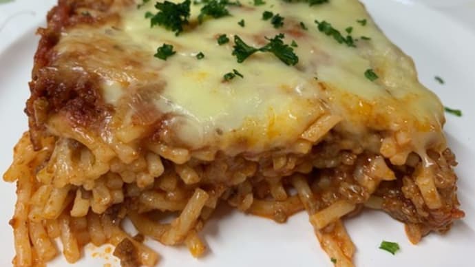 Baked spaghetti (焼かれたスパゲッティ？)