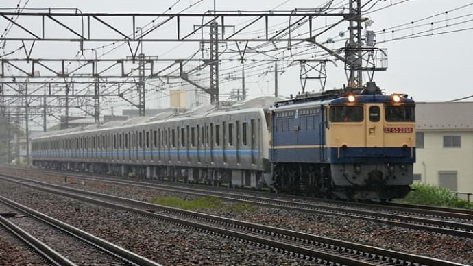 小田急5000形甲種輸送【その4】~EF65- 2066+5000形10両 石山付近~