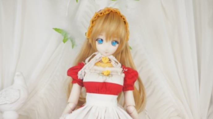 CHIC《DD・M~L胸用 メイド服セット・ショート・金赤》