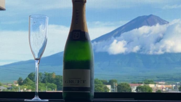 【河口湖】富士の宿おおはし　富士山眺望の桧風呂のあるお部屋でワーケーションお風呂上りの夜シャン