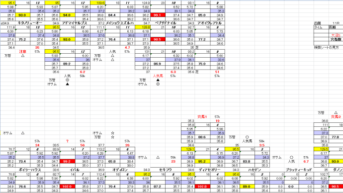 大沼S 函館競馬 6月25日 11R お宝馬券 穴馬検索シート 穴馬指南するよ