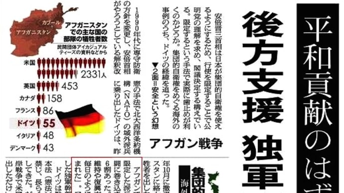 安保政策における「後方支援」について、本当に安全なの?