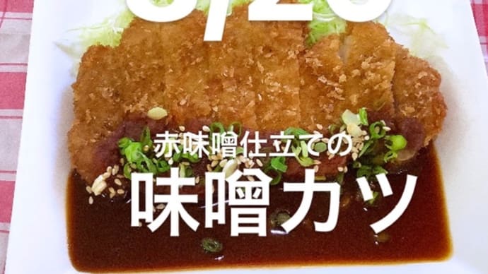 令和5年8月20日の日替わりは、赤味噌仕立ての味噌カツ❤️です