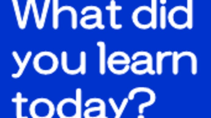 What did you learn today?