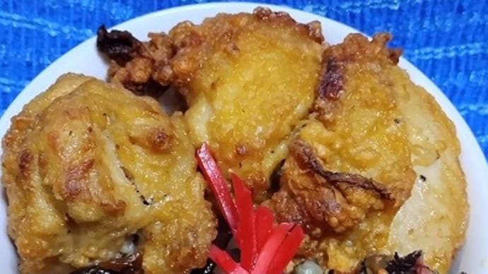 【何時のか忘れた昼食】有田鶏もも唐揚げ、未投稿の画像があったもので:P