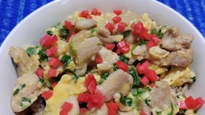 【08/16昼食】桜島鶏親子丼、ノーマル仕上げなんだね:P