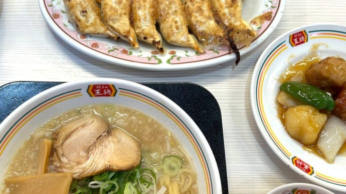 チートデイ(駅近外食)→「餃子の王将」東インター店で晩ご飯(一応ジャストサイズに)(o^^o)