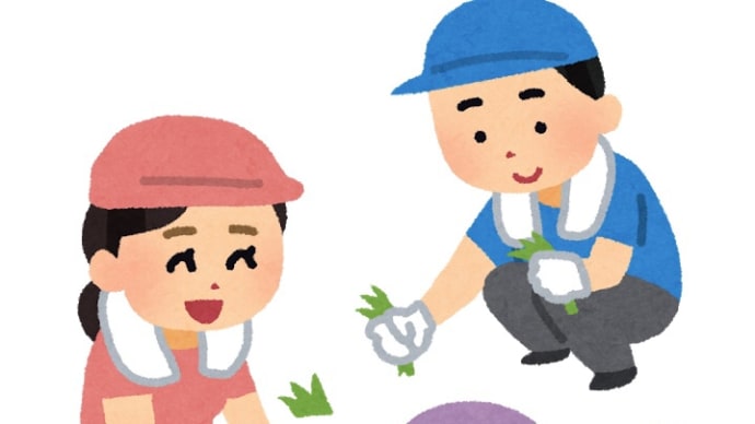 花壇除草の合間に---