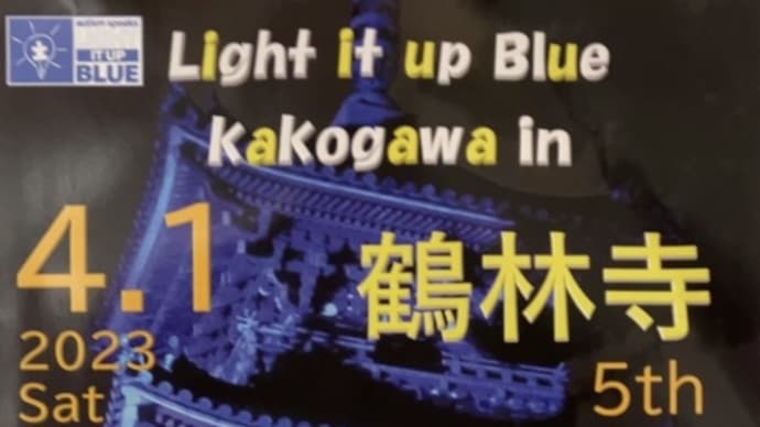 ライトアップブルーカコガワin鶴林寺
