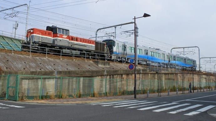 あいの風とやま鉄道521系甲種輸送(1)〜新長田にて〜