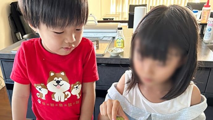 6歳の孫娘とケーキ作り