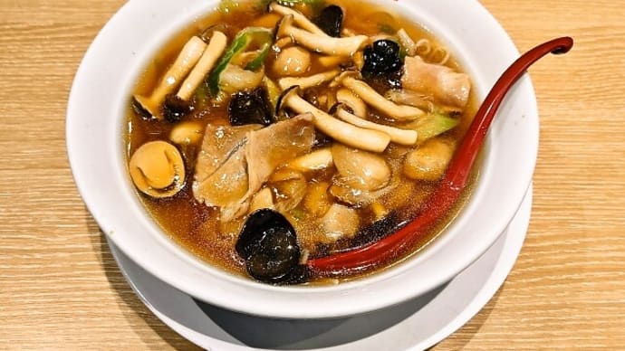 れんげ食堂Toshu(妙典店)できのこあんかけラーメン(2022年10月22日)