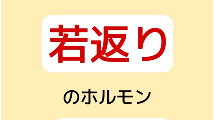 若返りのホルモン DHEA
