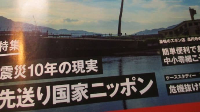 3.11・・・あれから10年 先送り国家ニッポン・・・日経ビジネス誌の地味でも鋭い記事に想うこと