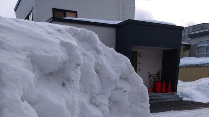 あ、うんの 呼吸。排雪作業