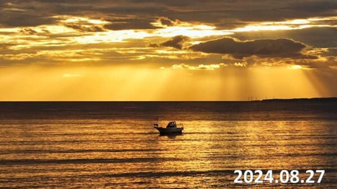 今朝の弓ヶ浜海岸 8月27日