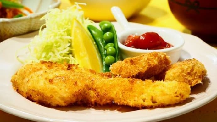 ♪白身魚のフライ☆トマトソース&かぼちゃのヨーグルトサラダ♪