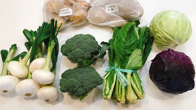 実家から、お野菜と食品が いろいろ届きました ♪