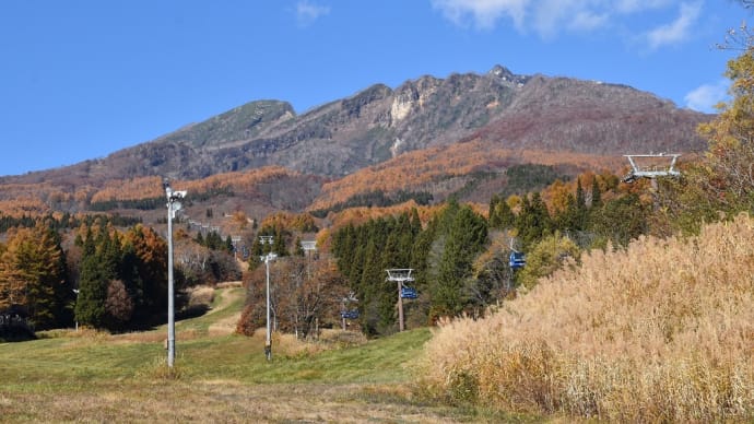 もみじ狩り 新潟県妙高山周辺 妙高山山麓線【2】-(完)杉ノ原ゴンドラ ゴンドラと妙高山