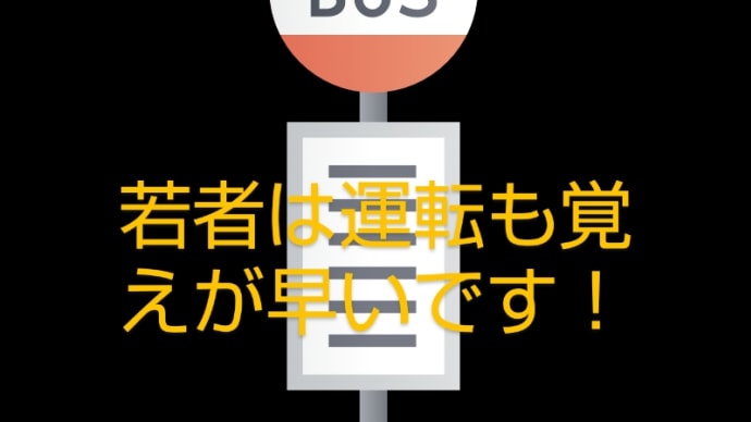 若い人は、運転も覚えが早い!