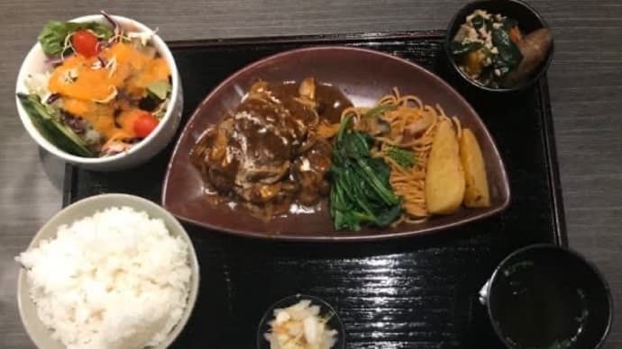 サラメシ・デミグラスソースハンバーグ定食@伊勢スリウォン店