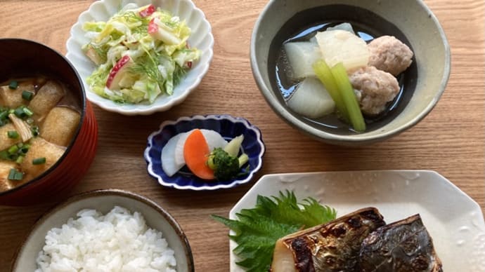 本日の定食　サゴシの西京焼き　土鍋ごはんと日々の料理