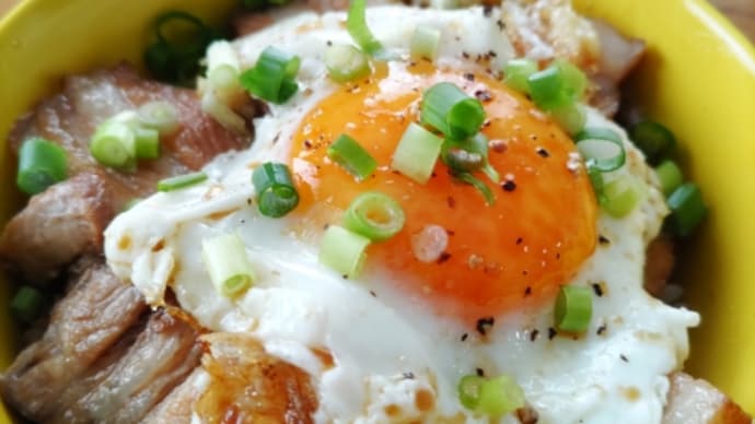チャーシュー丼 平目の煮付け